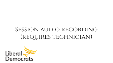 Session audio recording (requires technician)